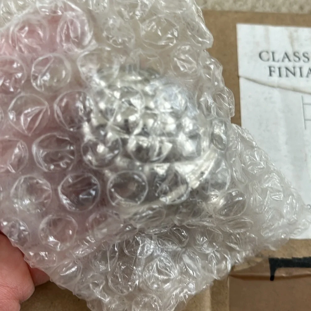 NIB Restoration hardware classic pineapple chrome finials